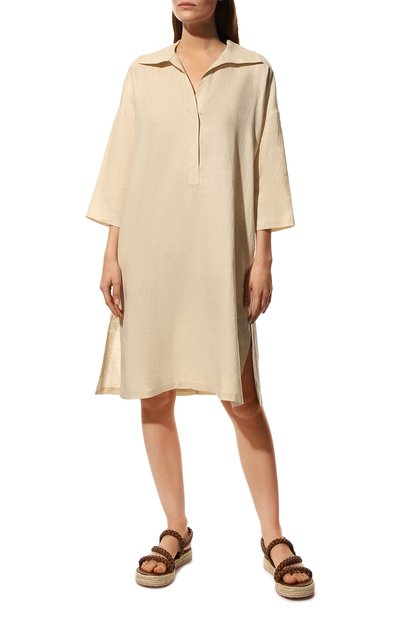 Льняное платье WEEKEND MAX MARA бежевого цвета по цене 34270 руб., арт. DERRIS 32210726, фото 3 Льняное платье WEEKEND MAX MARA, арт. DERRIS 32210726, фото 3