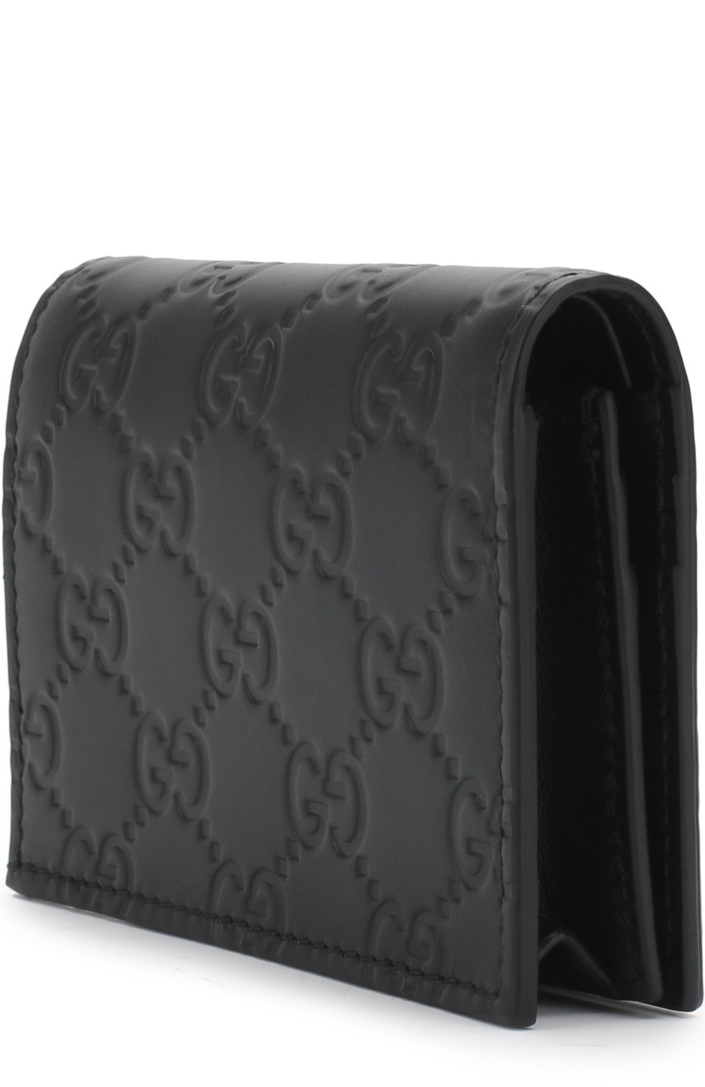 Кожаный футляр для кредитных карт с тиснением signature GUCCI черного цвета по цене 43550 руб., арт. 406924/CWC1G, фото 2 Кожаный футляр для кредитных карт с тиснением signature GUCCI, арт. 406924/CWC1G, фото 2