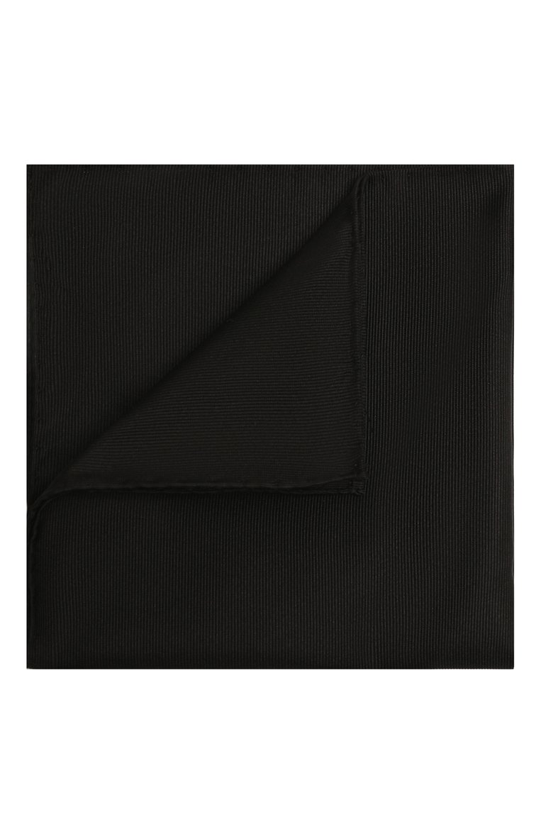 Мужской шелковый платок GIORGIO ARMANI черного цвета, арт. 360023/8P999 | Фото 1 (Материал: Текстиль, Шелк; Материал внутренний: Не назначено; Материал сплава: Проставлено; Нос: Не проставлено)