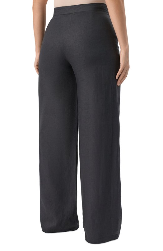 Льняные брюки Max Mara Studio GARIB0 Чёрный  GARIB0 Фото 4