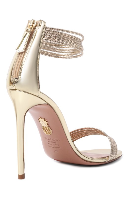 Кожаные босоножки Sway 105 Aquazzura SWYHIGS0-SSY-S0G Золотой  SWYHIGS0-SSY-S0G Фото 5