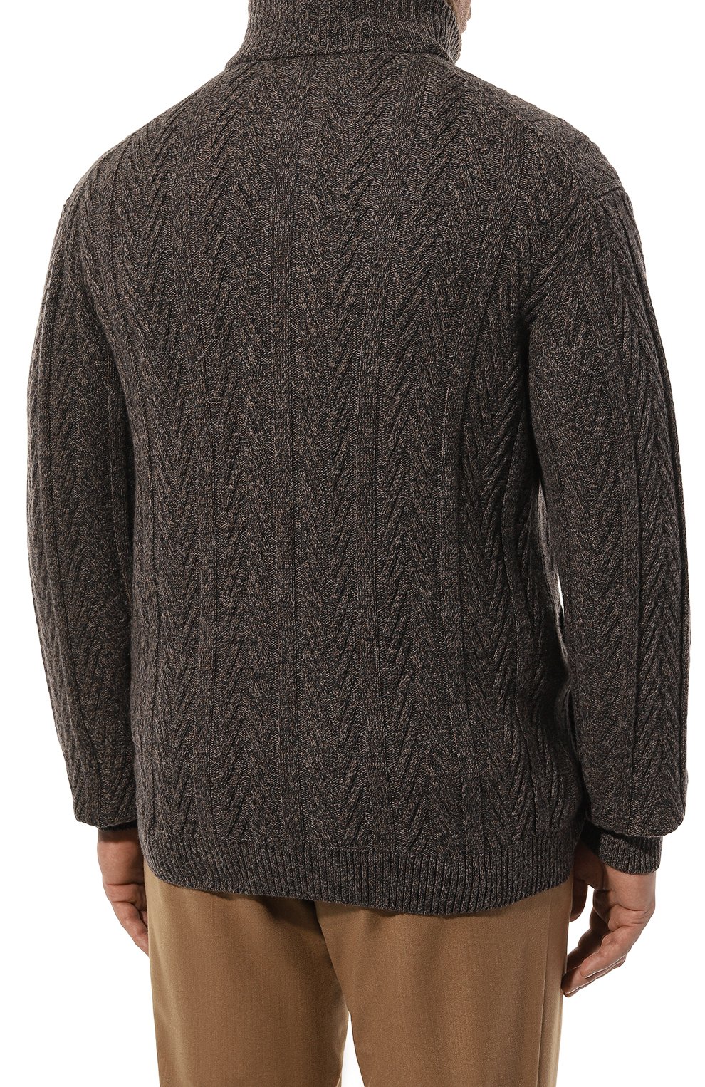 Кардиган из шерсти и кашемира ANDREA CAMPAGNA коричневого цвета по цене 133000 руб., арт. WU24-94560CARS/60_A9-CC, фото 4 Кардиган из шерсти и кашемира ANDREA CAMPAGNA, арт. WU24-94560CARS/60_A9-CC, фото 4