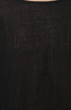 Женская льняная блузка MAURIZIO черного цвета, арт. MZS4W08200577 | Фото 5 (Рукава: Длинные; Принт: Без принта; Длина (для топов): Стандартные; Материал сплава: Проставлено; Материал внешний: Лен; Драгоценные камни: Проставлено; Женское Кросс-КТ: Блуза-одежда; Стили: Кэжуэл)