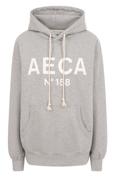 Женский хлопковое худи AECA WHITE, арт. AWCMFWBDTSPSO002C0.GREY/WHITE (L)