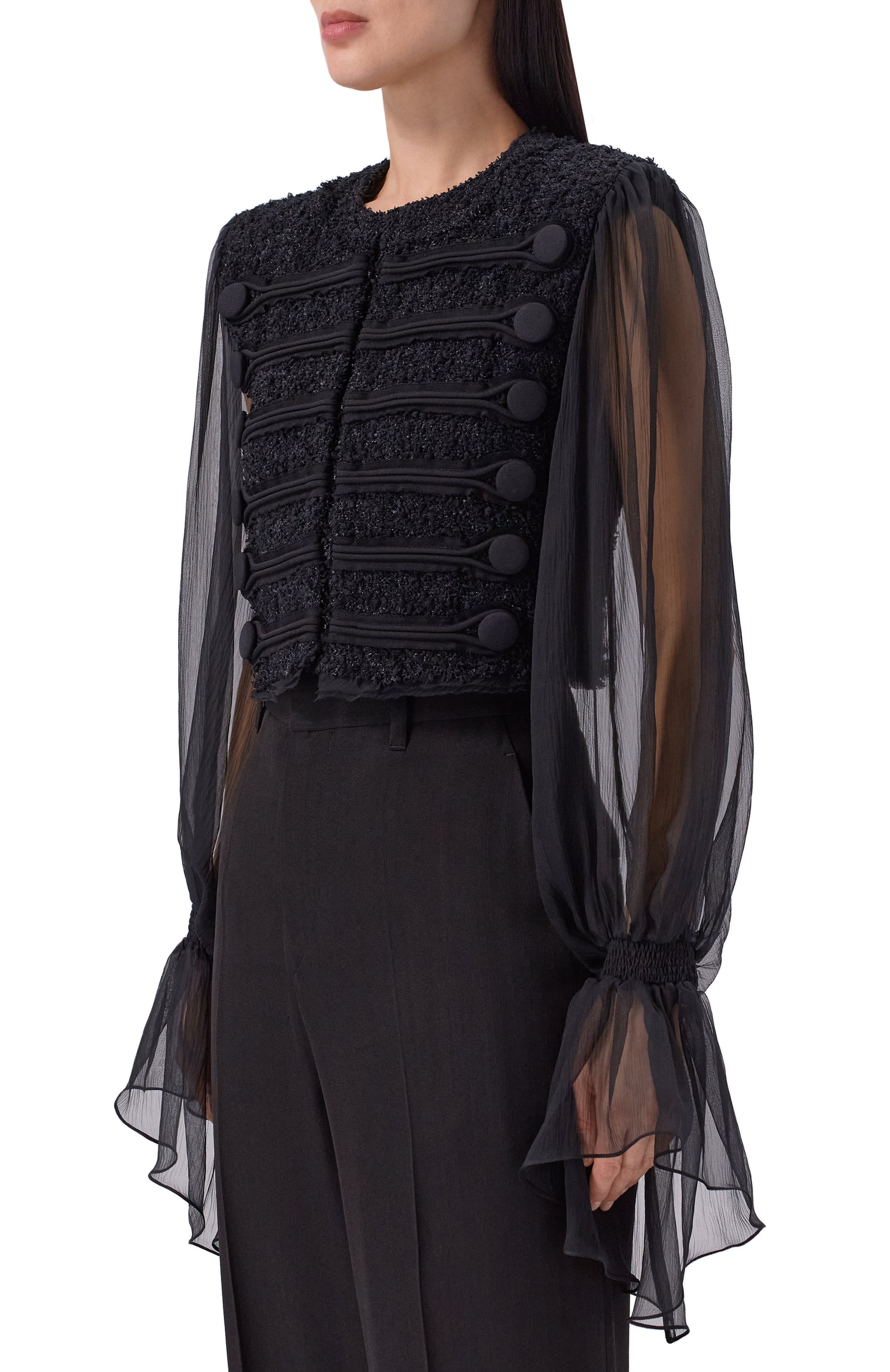 Твидовый жакет BALMAIN, арт. FF1HR140/MH42, фото 3