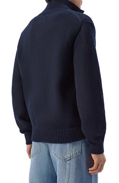 Кардиган из шерсти и хлопка JIL SANDER темно-синего цвета по цене 264500 руб., арт. J61HP0006/J14825, фото 4 Кардиган из шерсти и хлопка JIL SANDER, арт. J61HP0006/J14825, фото 4
