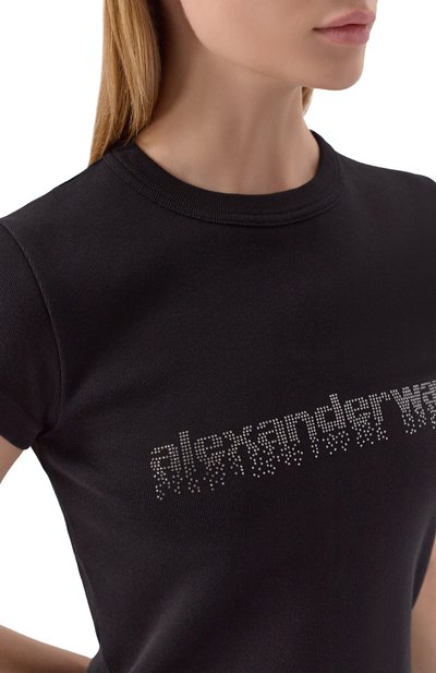 Футболка с отделкой стразами ALEXANDER WANG, арт. 1CC1261209, фото 5