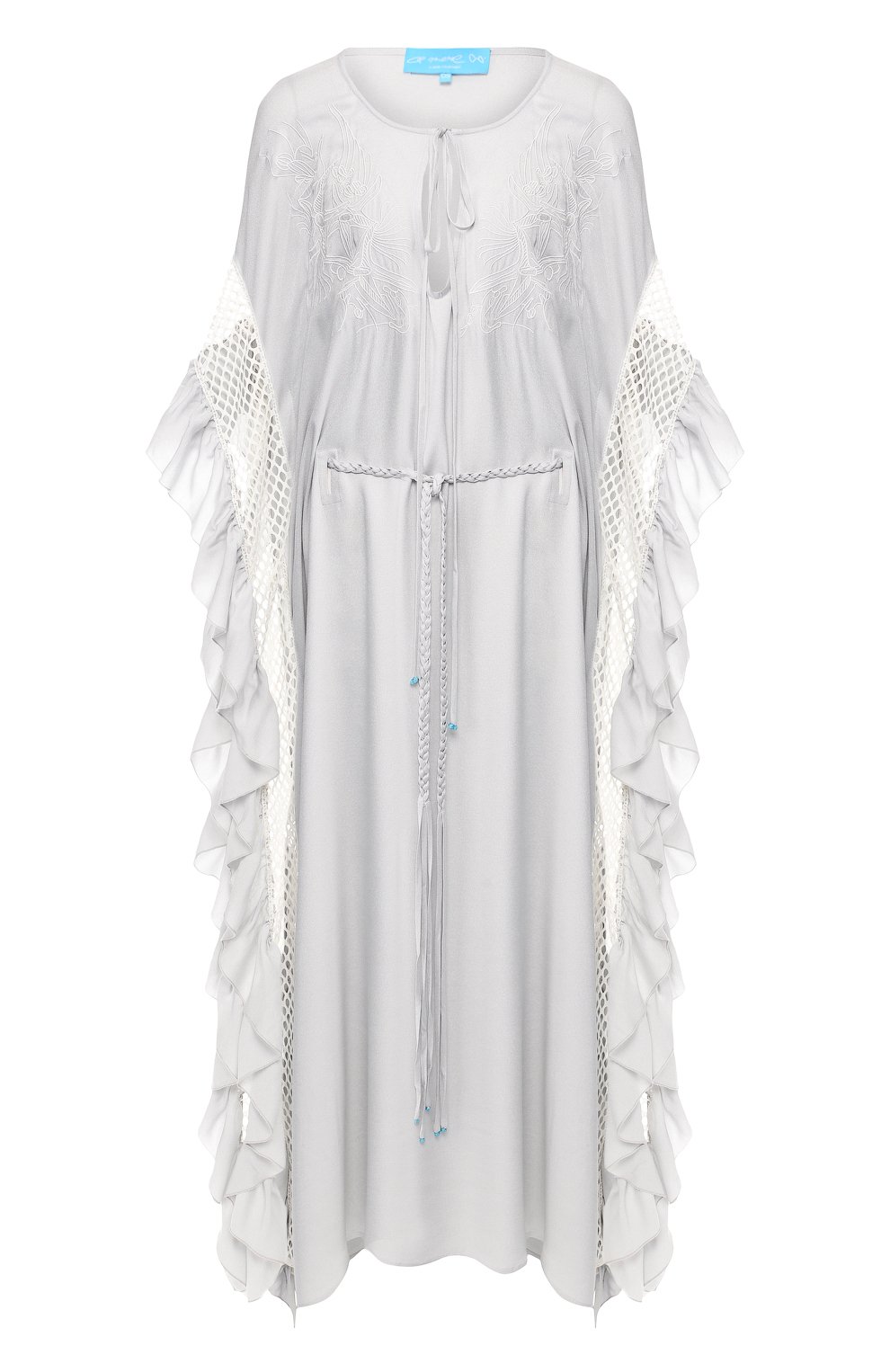 Туника из вискозы A MERE CO серебряного цвета по цене 62450 руб., арт. AMC/R19004, фото 1 Туника из вискозы A MERE CO, арт. AMC/R19004, фото 1