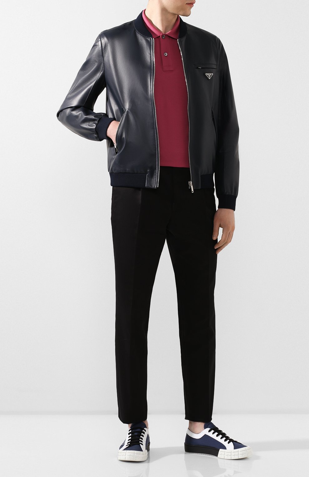 Кожаный бомбер PRADA, арт. UPW280-38-F0216, фото 2