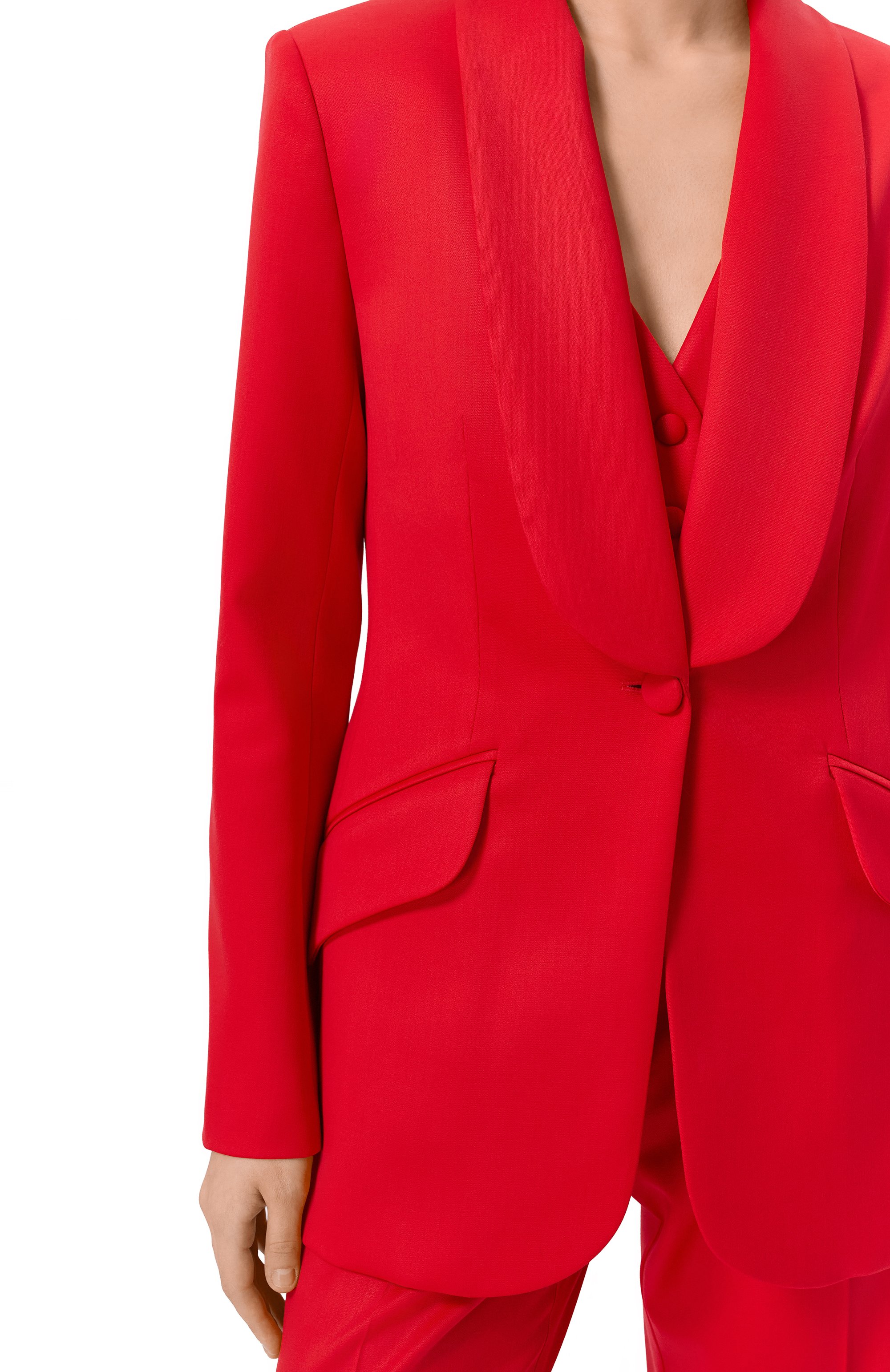 Шерстяной жакет SHERVARLI красного цвета по цене 98000 руб., арт. JA23-0001, фото 5 Шерстяной жакет SHERVARLI, арт. JA23-0001, фото 5