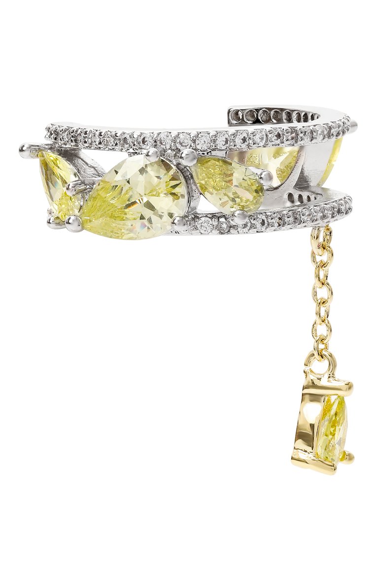 Женская кафф CAVIAR JEWELLERY серебряного цвета, арт. ММ007 | Фото 3 (Региональные ограничения белый список (Axapta Mercury): Не проставлено; Нос: Не проставлено; Материал: Камень, Металл)