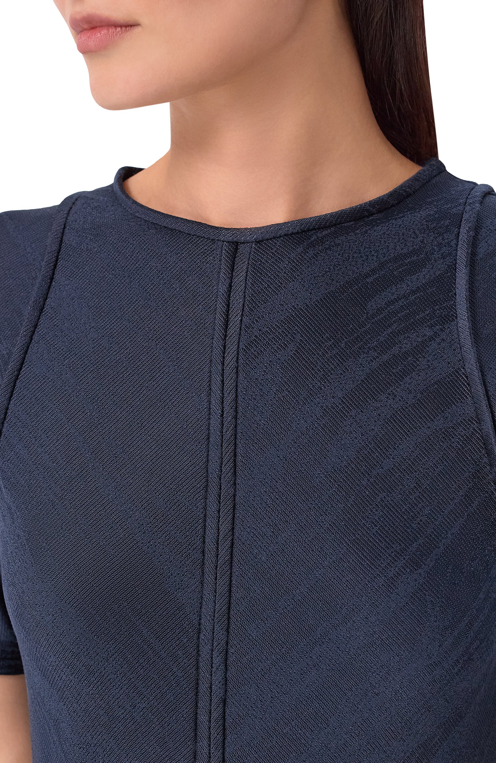 Топ из вискозы GIORGIO ARMANI темно-синего цвета по цене 85300 руб., арт. GW004437/AF24786, фото 5 Топ из вискозы GIORGIO ARMANI, арт. GW004437/AF24786, фото 5