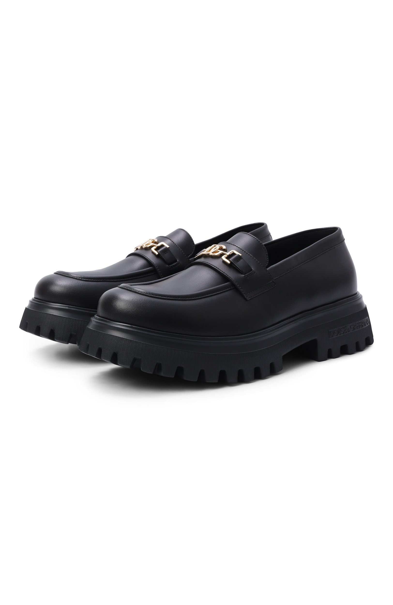 Кожаные лоферы DOLCE & GABBANA, арт. D11351/A1065, фото 1