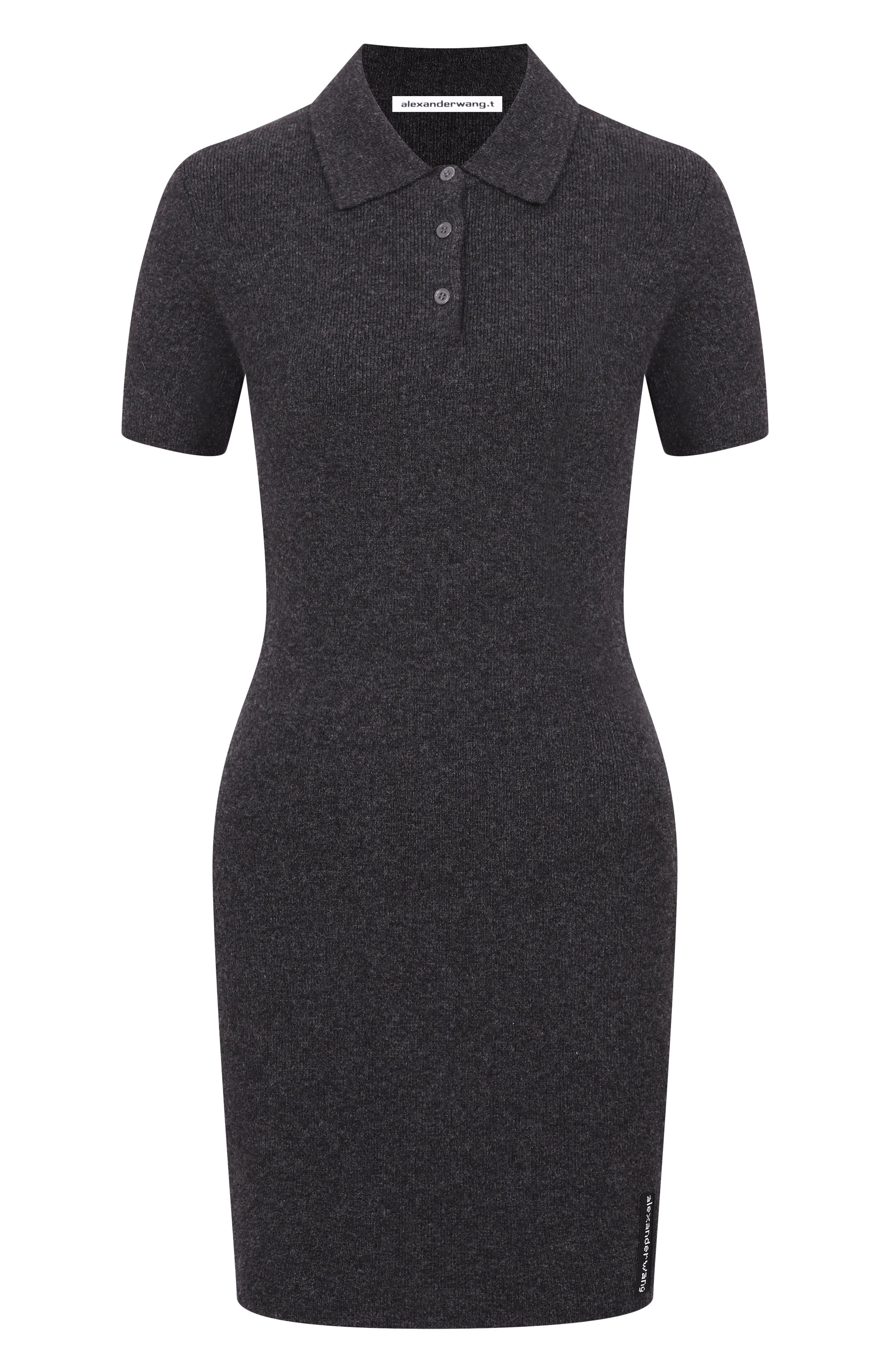 Шерстяное платье ALEXANDERWANG.T, арт. 4KC4256063/SS P0L0 DRESS WITH KNIT L0G0 PATCH, фото 1