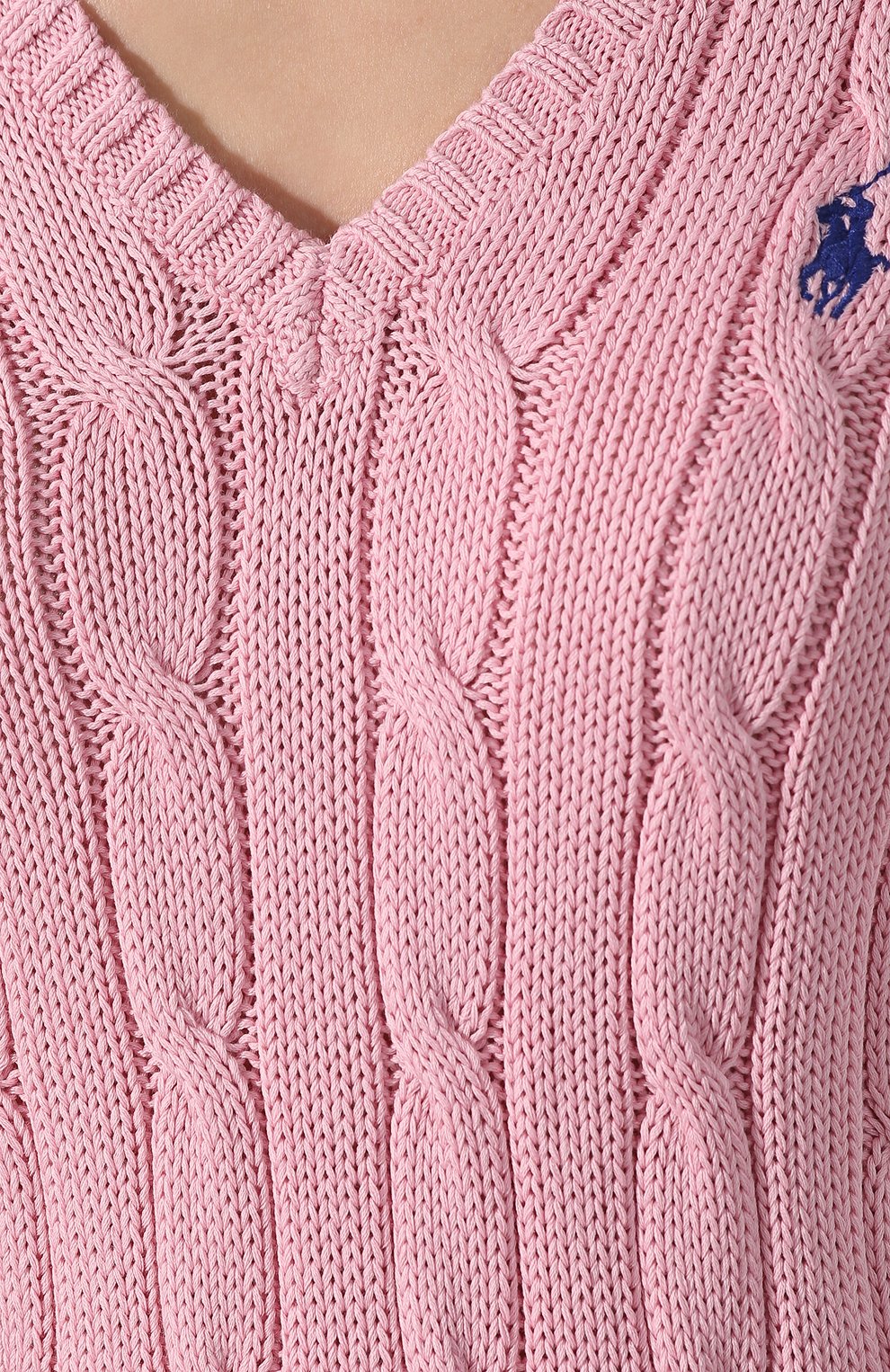 Хлопковый пуловер POLO RALPH LAUREN розового цвета по цене 19650 руб., арт. 211580008/0S191C09, фото 5 Хлопковый пуловер POLO RALPH LAUREN, арт. 211580008/0S191C09, фото 5