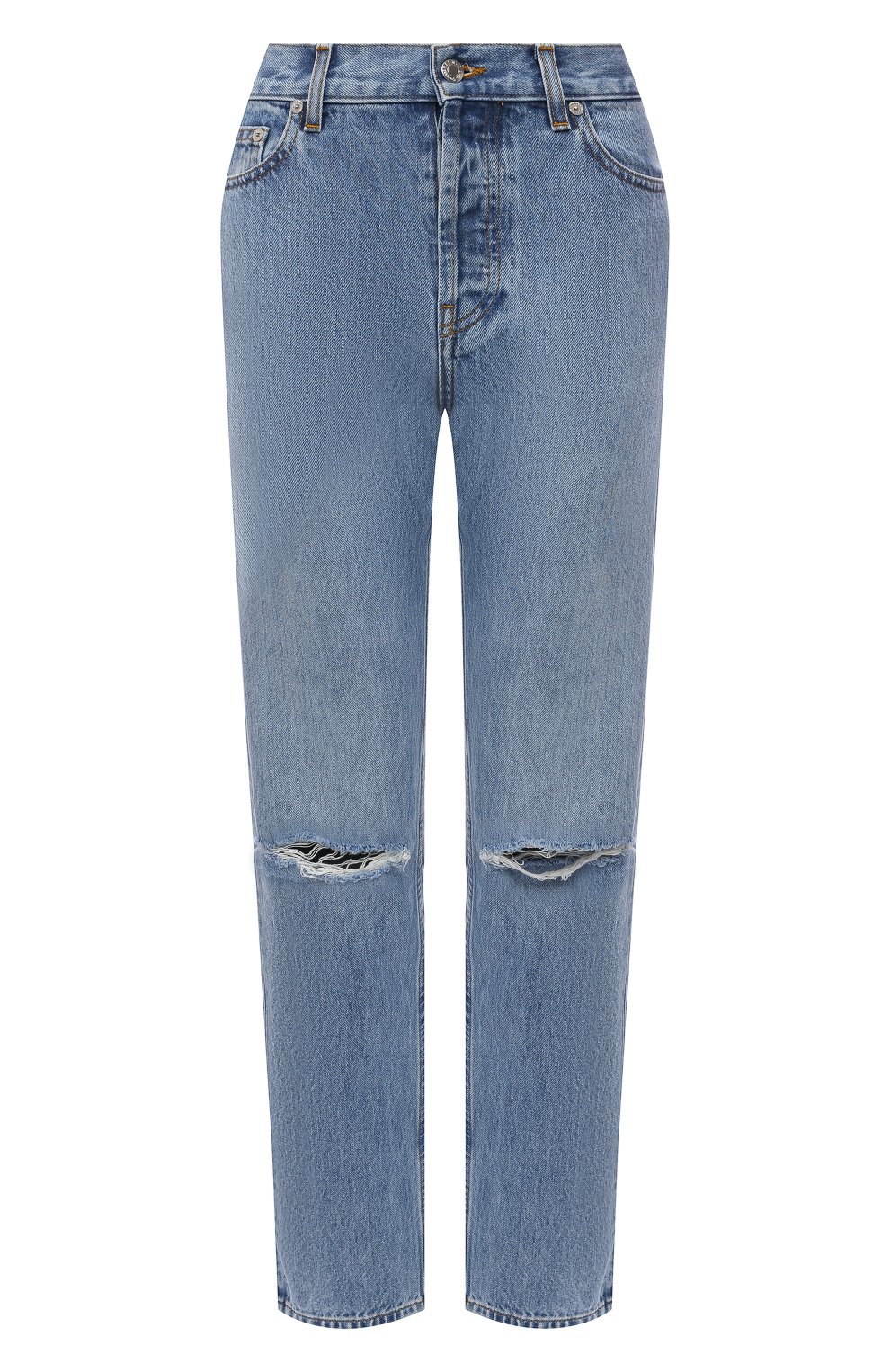 Джинсы HELMUT LANG голубого цвета по цене 29950 руб., арт. L05DW203, фото 1 Джинсы HELMUT LANG, арт. L05DW203, фото 1