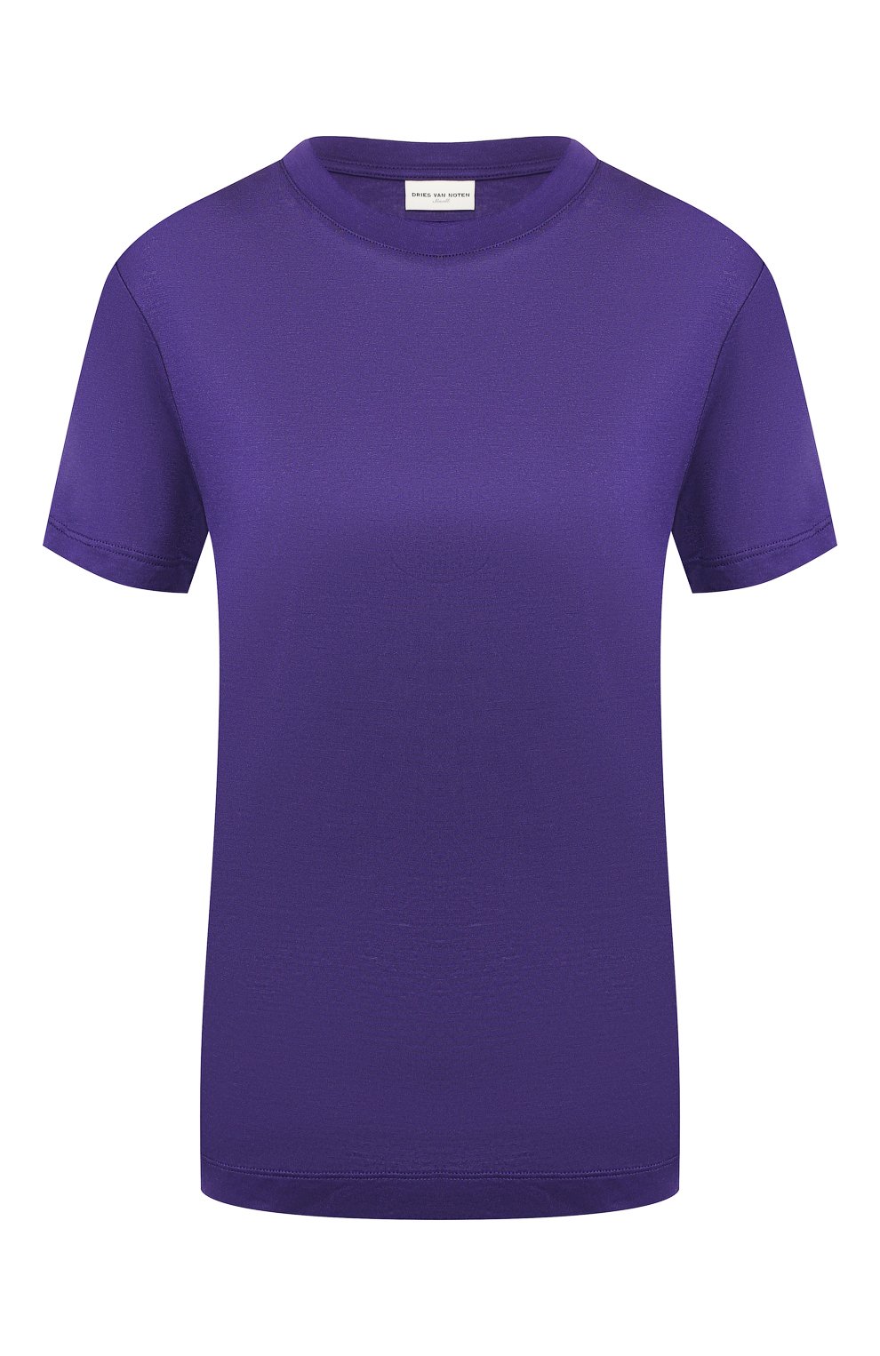 Футболка из вискозы DRIES VAN NOTEN фиолетового цвета по цене 7875 руб., арт. 191-11129-7612, фото 1 Футболка из вискозы DRIES VAN NOTEN, арт. 191-11129-7612, фото 1