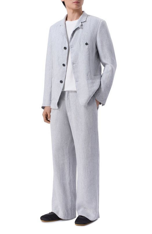 Льняной пиджак Hannes Roether J0P32PE.6048/ Серый  J0P32PE.6048/ Фото 2