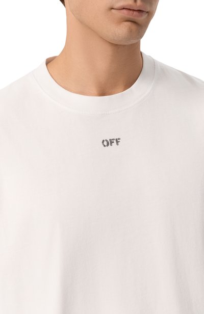 Хлопковая футболка OFF-WHITE, арт. 0MAA120F26JER00R1, фото 5