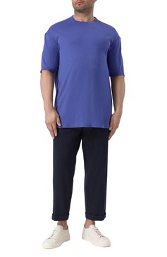 Мужская футболка PAUL&SHARK синего цвета, арт. 25411026/5XL | Фото 2 (Рукава: Короткие; Материал внешний: Хлопок; Длина (для топов): Удлиненные; Принт: Без принта; Мужское Кросс-КТ: Футболка-одежда; Стили: Кэжуэл; Big sizes: Big Sizes; Автоматизация ТО: Проставлено; Автоматизация состава: Проставлено)