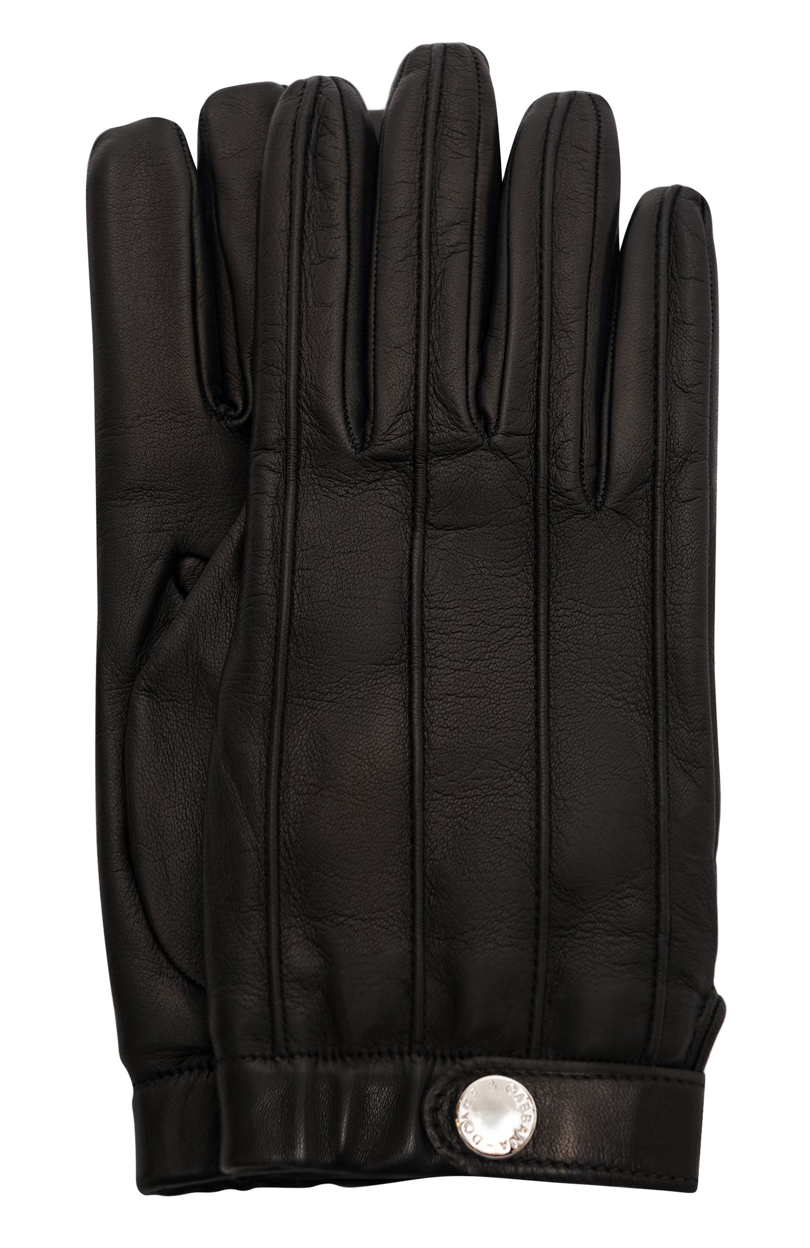 Кожаные перчатки DOLCE & GABBANA черного цвета по цене 64550 руб., арт. BG0189/A0844, фото 1 Кожаные перчатки DOLCE & GABBANA, арт. BG0189/A0844, фото 1