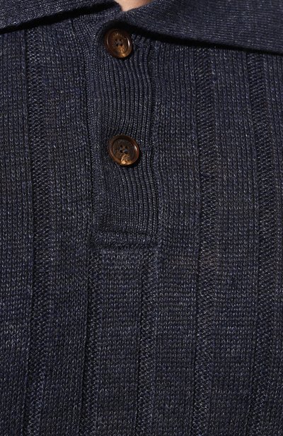 Поло изо льна и хлопка BRUNELLO CUCINELLI, арт. M2L70B2256, фото 5