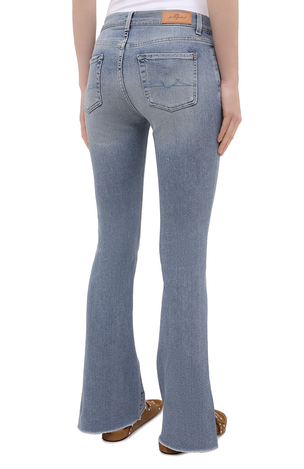 Джинсы 7 FOR ALL MANKIND голубого цвета по цене 24100 руб., арт. JSWB1200LS, фото 4 Джинсы 7 FOR ALL MANKIND, арт. JSWB1200LS, фото 4