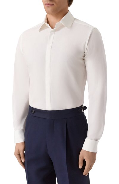 Хлопковая сорочка CORNELIANI белого цвета по цене 37250 руб., арт. 26P900-2691082, фото 3 Хлопковая сорочка CORNELIANI, арт. 26P900-2691082, фото 3
