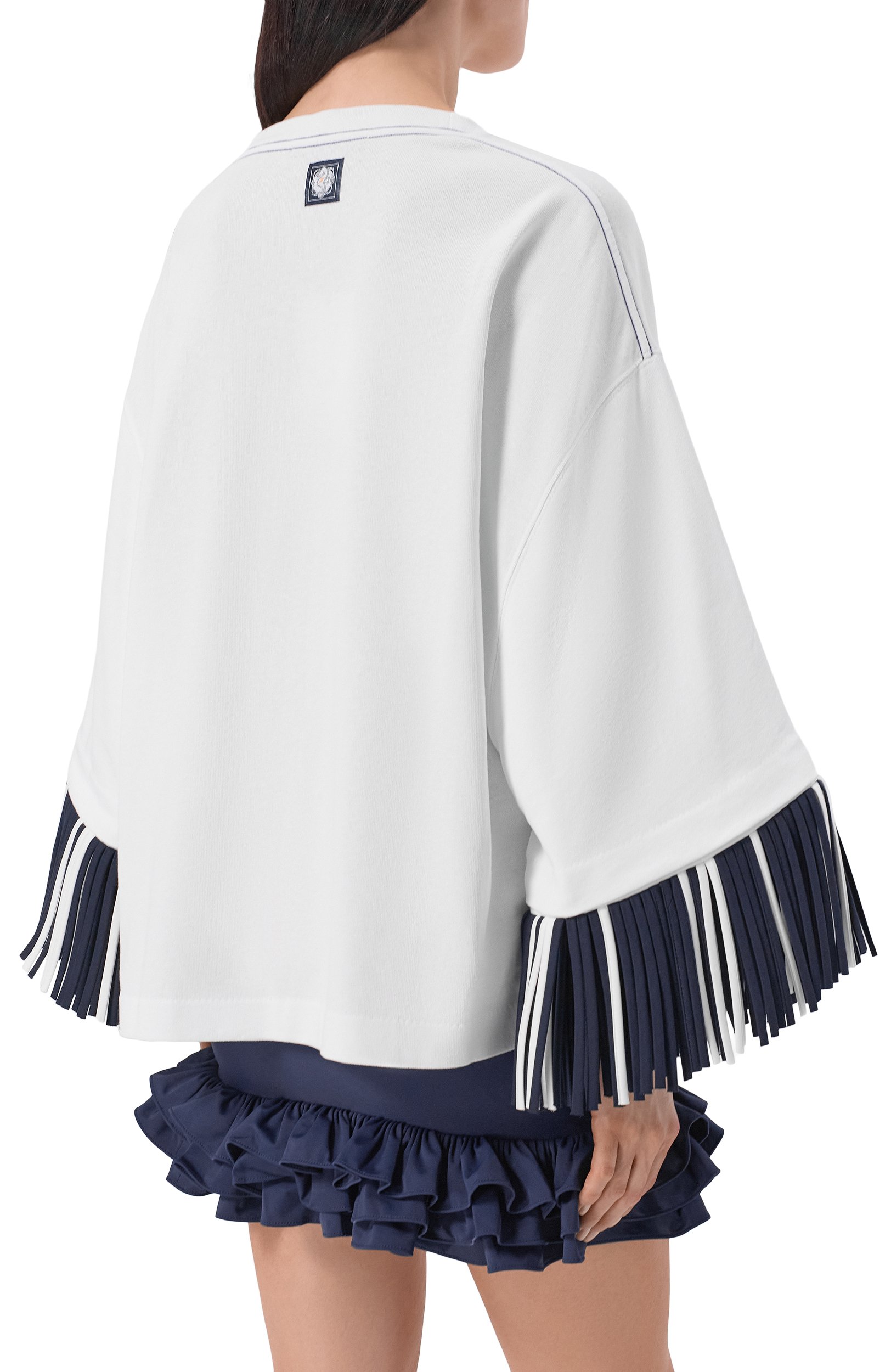 Хлопковая футболка JACQUEMUS белого цвета по цене 86100 руб., арт. 26ETSW00594/AJ00291, фото 4 Хлопковая футболка JACQUEMUS, арт. 26ETSW00594/AJ00291, фото 4