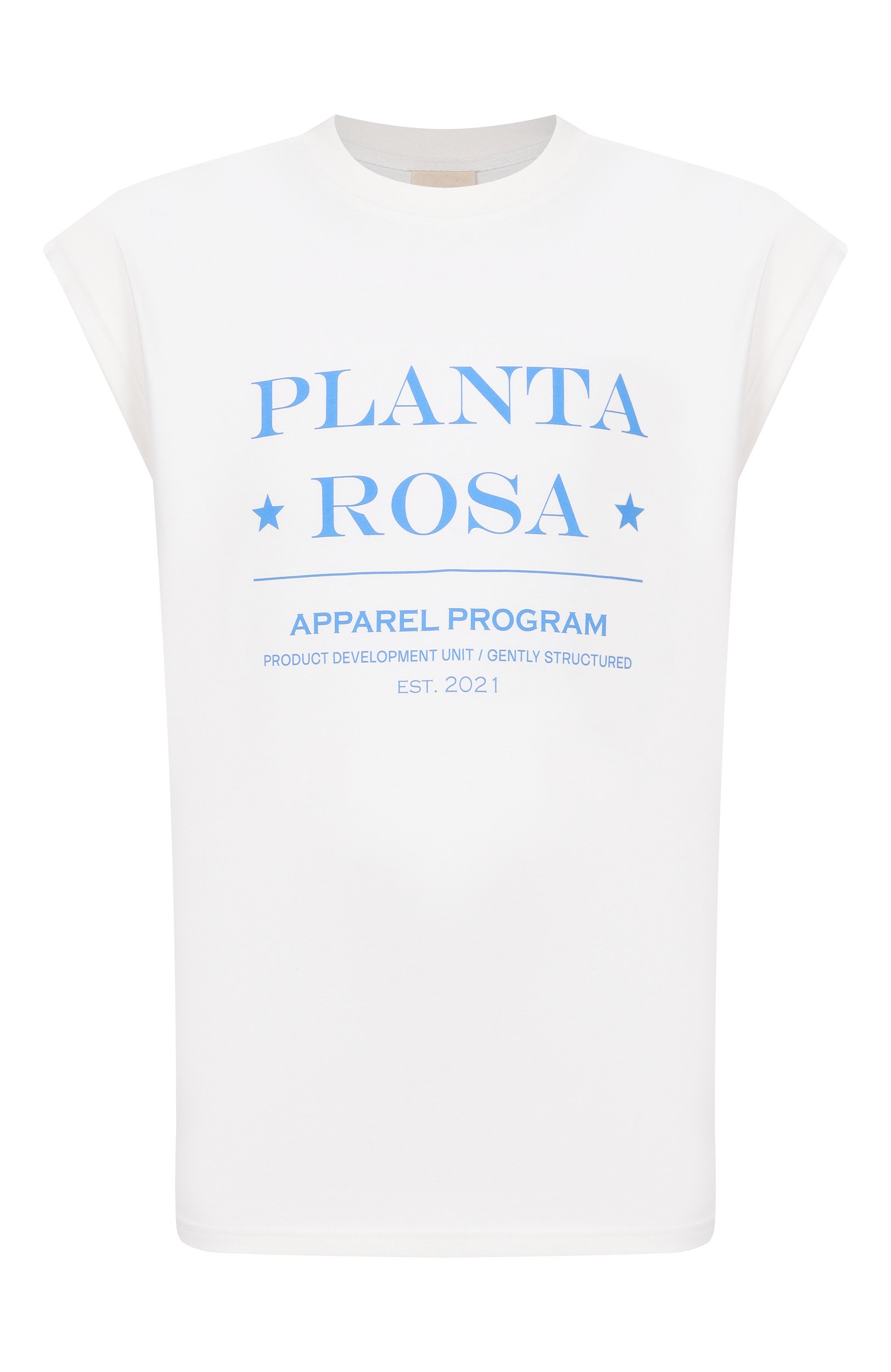 Хлопковая майка PLANTA ROSA белого цвета по цене 10500 руб., арт. PR/T017/PACIFIC/220VELVET, фото 1 Хлопковая майка PLANTA ROSA, арт. PR/T017/PACIFIC/220VELVET, фото 1