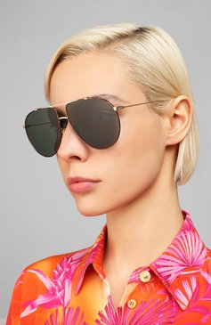 Женские солнцезащитные очки DIOR EYEWEAR черного цвета, арт. DI0RM0NSIEUR1 2IK | Фото 2 (Региональные ограничения белый список (Axapta Mercury): RU; Тип очков: С/з; Оптика Гендер: оптика-женское; Очки форма: Авиаторы)