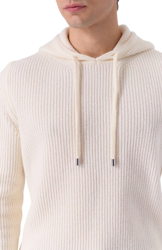 Шерстяное худи Andrea Campagna M5625-6143 Кремовый  M5625-6143 Фото 5