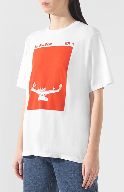 Хлопковая футболка GOLDEN GOOSE DELUXE BRAND, арт. G34WP026.F2, фото 3