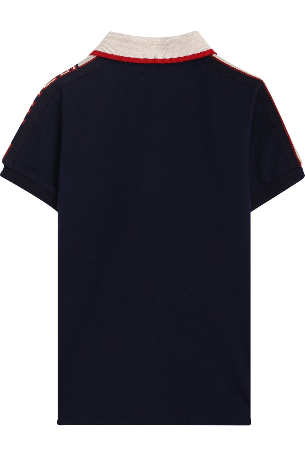 Хлопковое поло с контрастной отделкой GUCCI синего цвета по цене 18500 руб., арт. 512632/X9T64, фото 2 Хлопковое поло с контрастной отделкой GUCCI, арт. 512632/X9T64, фото 2