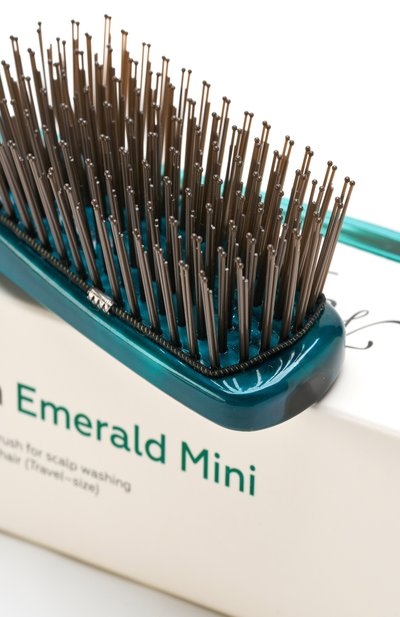Женская мини-расческа scalp brush 284 зубца, оттенок изумруд  MAJESTIC, арт. 4673748653164