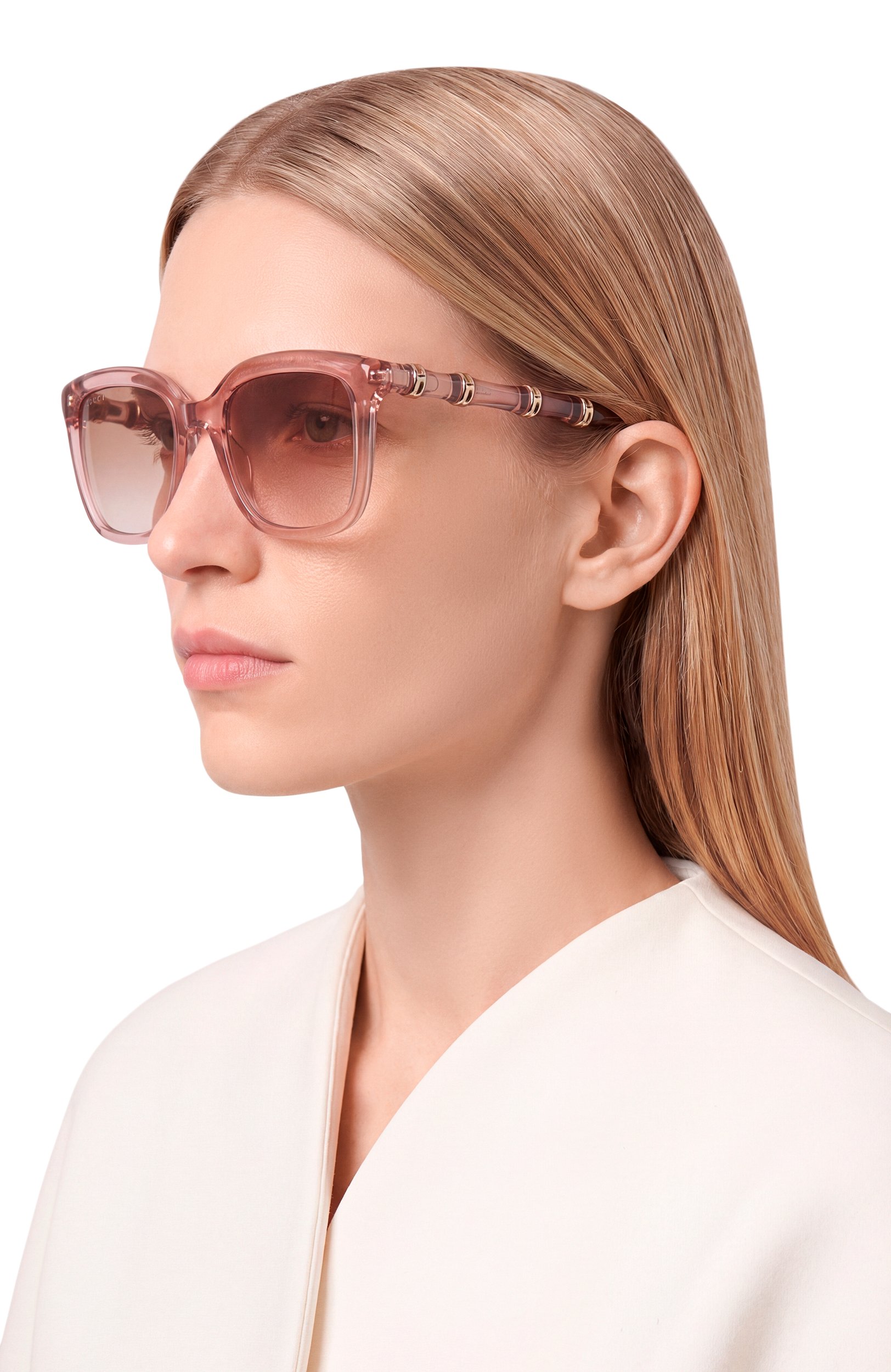 Солнцезащитные очки GUCCI бежевого цвета по цене 48950 руб., арт. GG2058S 004, фото 2 Солнцезащитные очки GUCCI, арт. GG2058S 004, фото 2