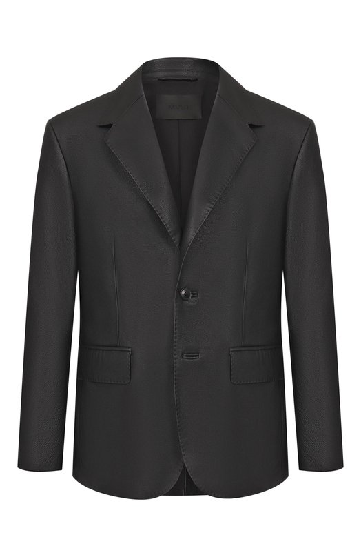 Кожаный пиджак MVST M25.1PM.J004/BIG SIZE/CERV0 SILKY Чёрный M25.1PM.J004/BIG SIZE/CERV0 SILKY