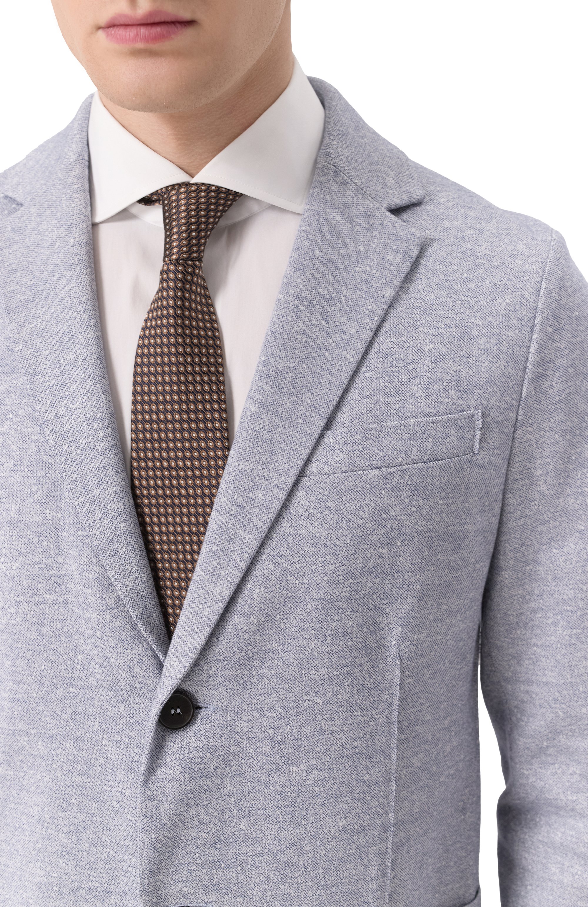 Пиджак из хлопка и льна HARRIS WHARF LONDON, арт. C8P22PDB, фото 7