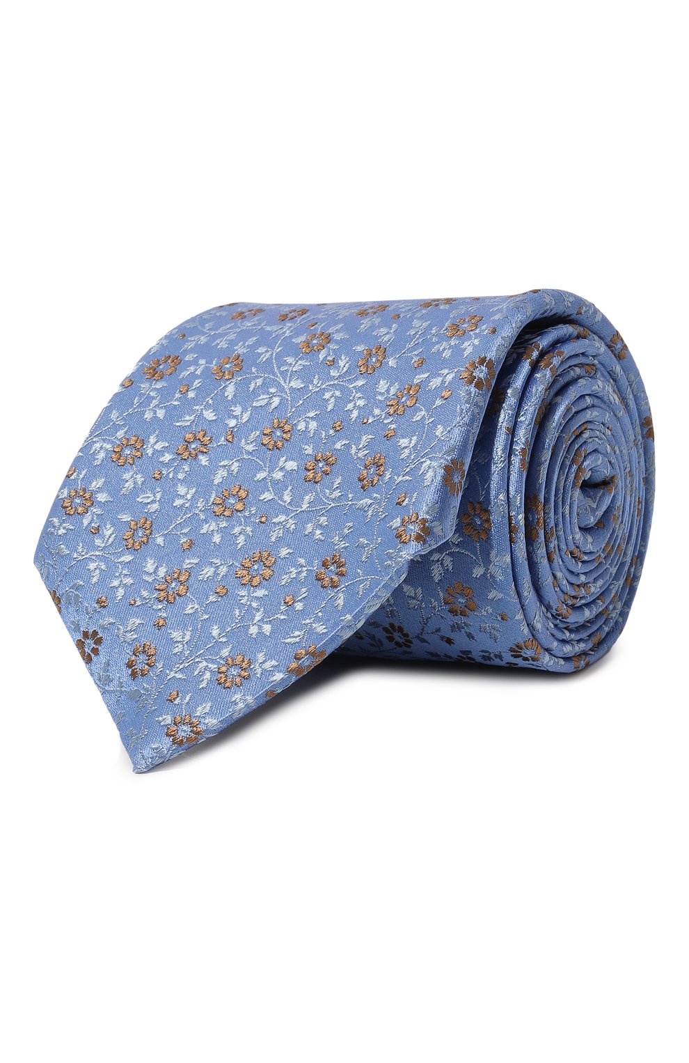 Шелковый галстук CANALI голубого цвета по цене 17600 руб., арт. 18/HJ03728, фото 1 Шелковый галстук CANALI, арт. 18/HJ03728, фото 1