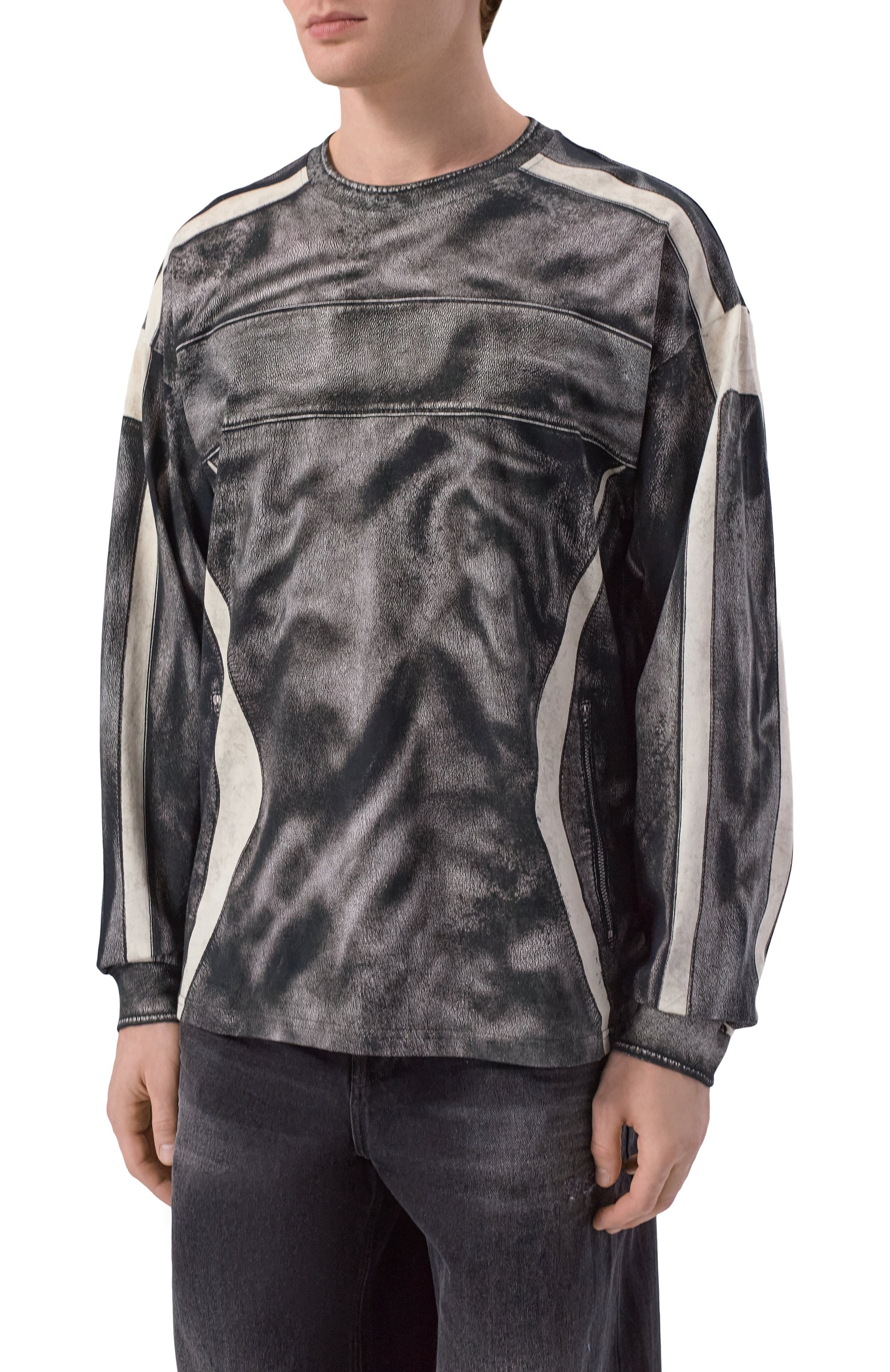 Хлопковый лонгслив DIESEL, арт. A21996/0GSBJ, фото 3