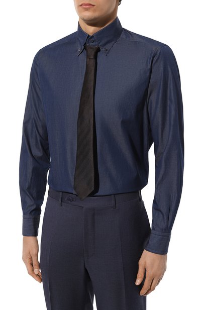 Рубашка из хлопка и кашемира ZILLI, арт. CLAC04ZS01BGTZS00600, фото 3