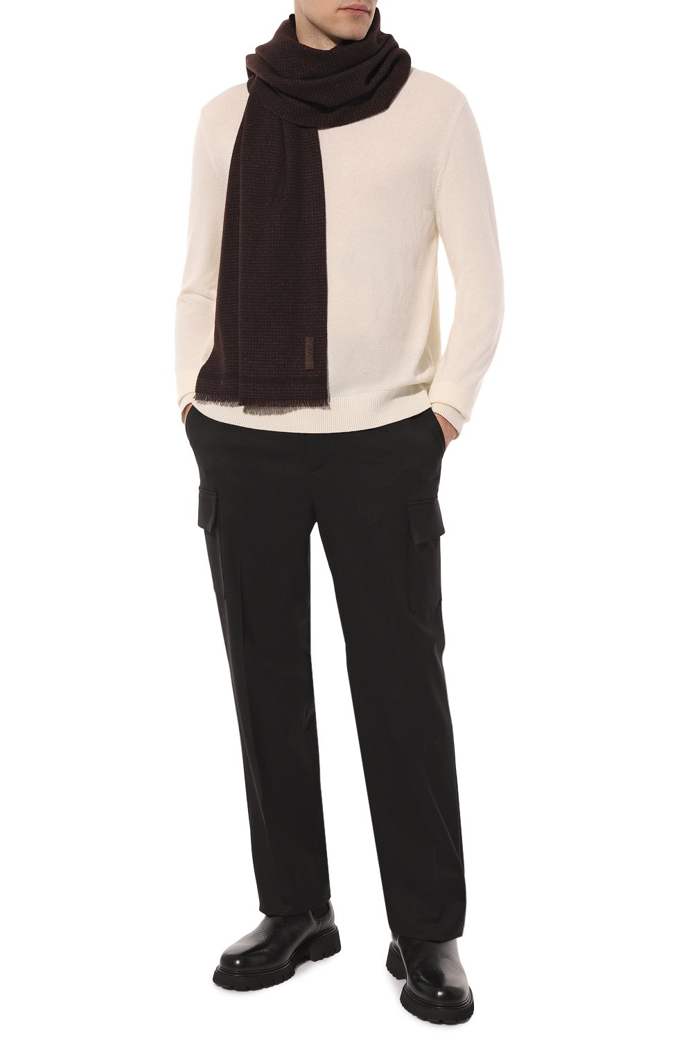 Шарф из шерсти и шелка ZEGNA, арт. Z4L04SA6/24K, фото 3