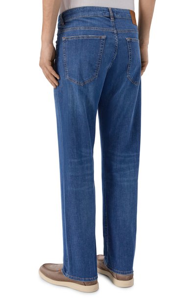 Джинсы ANDREA CAMPAGNA синего цвета по цене 39950 руб., арт. P-ED BLUE USED/DUCKY SPACE BLUE, фото 4 Джинсы ANDREA CAMPAGNA, арт. P-ED BLUE USED/DUCKY SPACE BLUE, фото 4