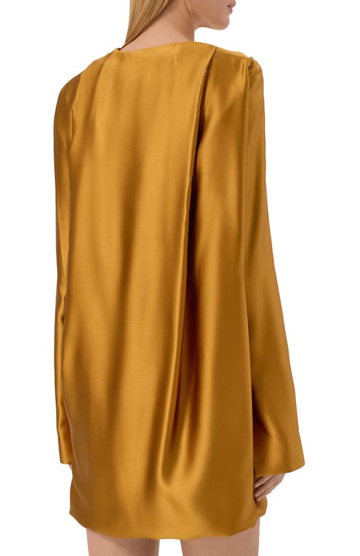 Атласное платье Sportmax ALFIERE1234 Золотой  ALFIERE1234 Фото 3
