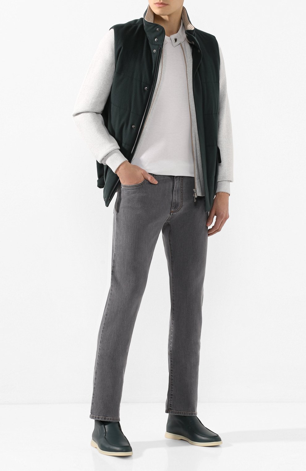 Кожаные ботинки open walk LORO PIANA, арт. FAL0319, фото 2