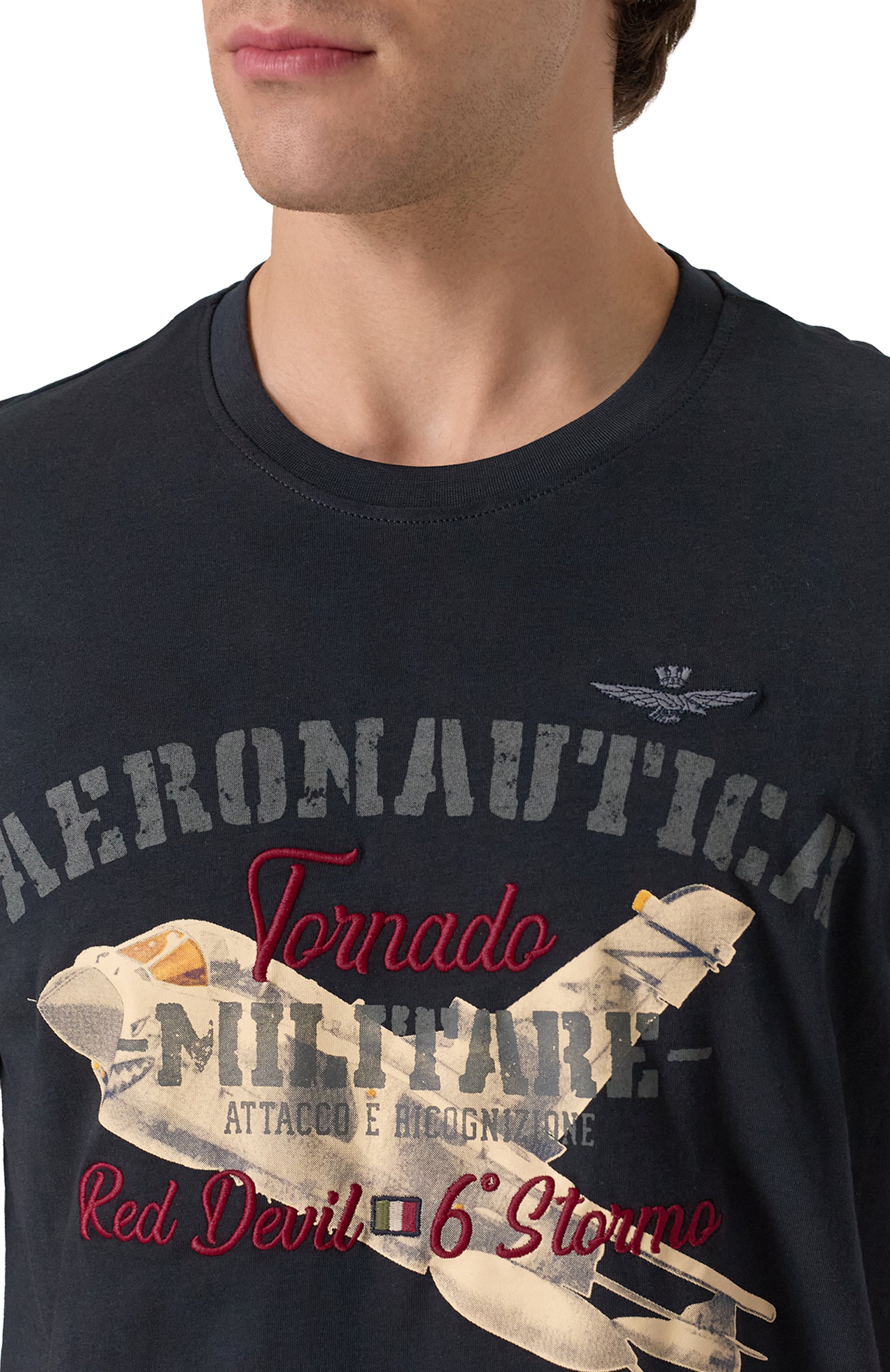 Хлопковая футболка AERONAUTICA MILITARE, арт. 251TS2406J641, фото 5