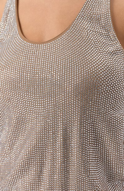 Платье с отделкой стразами GIUSEPPE DI MORABITO, арт. 04SSDR447C 04424, фото 5