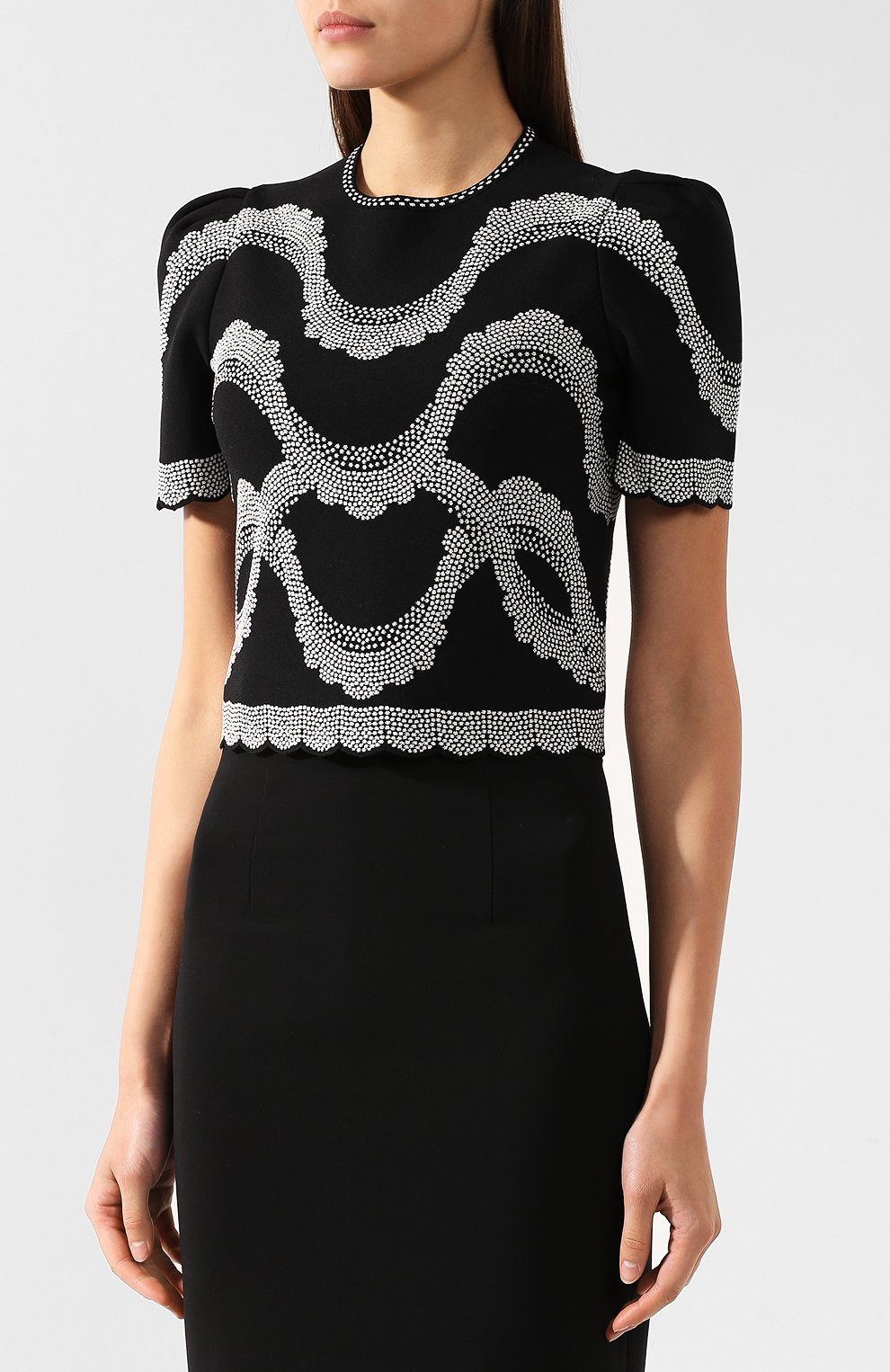 Топ из смеси вискозы и шелка ALEXANDER MCQUEEN, арт. 559046/Q1WTL, фото 3
