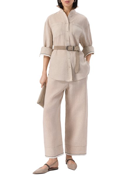 Льняная рубашка BRUNELLO CUCINELLI, арт. MM633RD646, фото 2