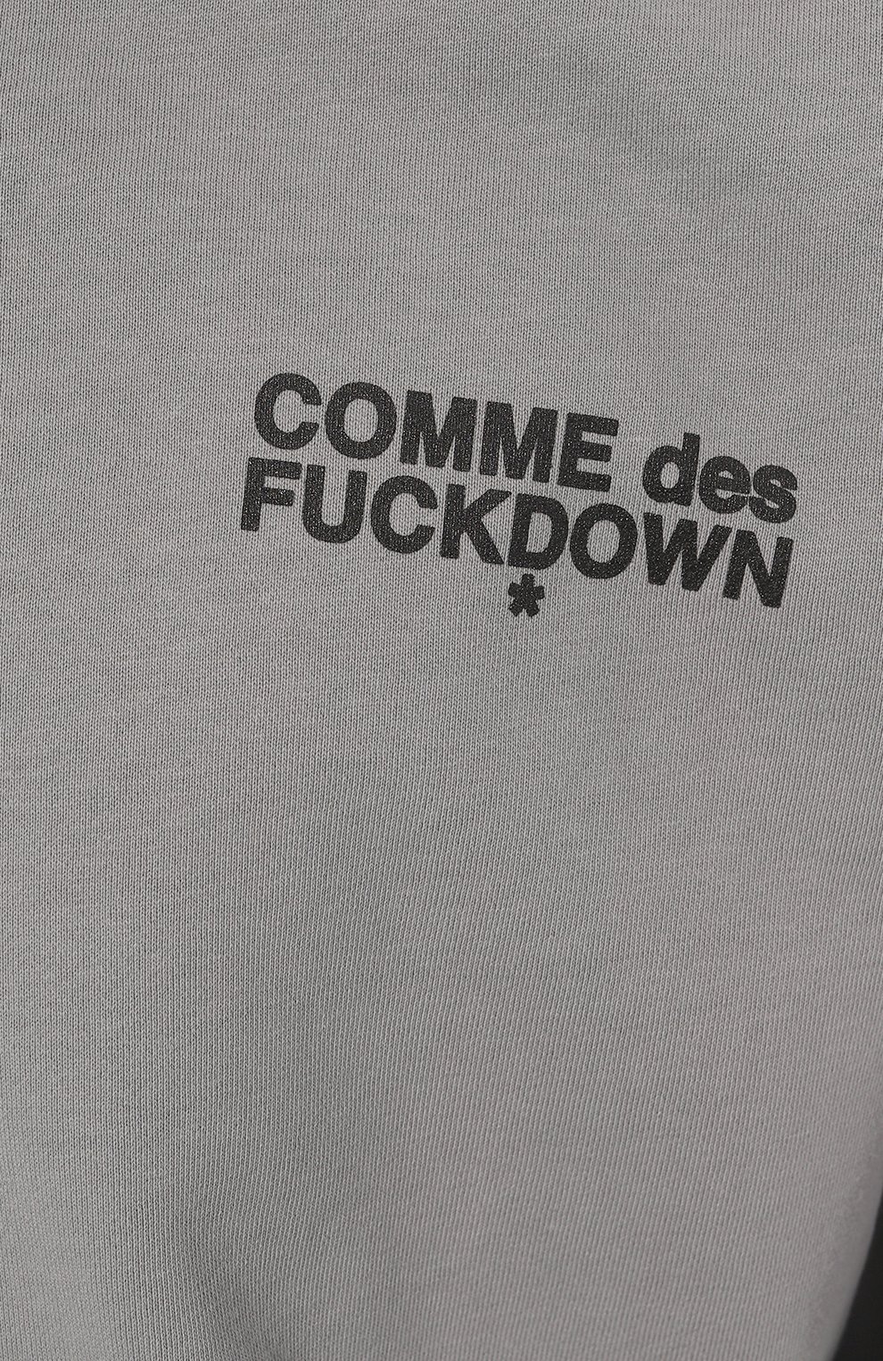 Хлопковая толстовка COMME DES FUCKDOWN серого цвета по цене 19750 руб., арт. CDFU2510, фото 5 Хлопковая толстовка COMME DES FUCKDOWN, арт. CDFU2510, фото 5